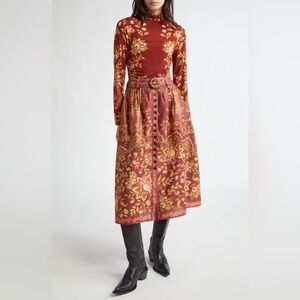 FARM Rio • Pineapple Dream Metallic A-Line Skirt